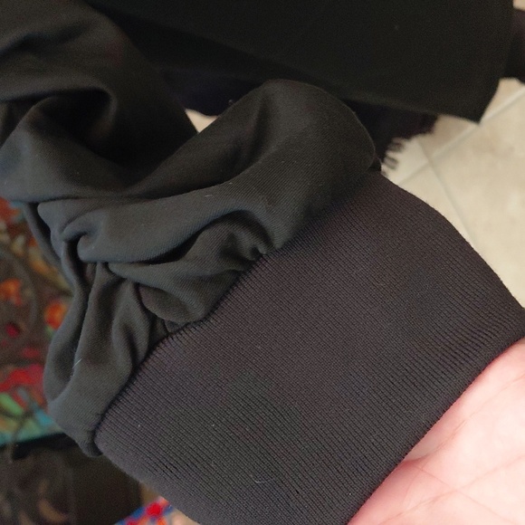 FOXBLOOD 3X WREN ASYMMETRICAL FLEECE CARDIGAN BLACK - Picture 8 of 9